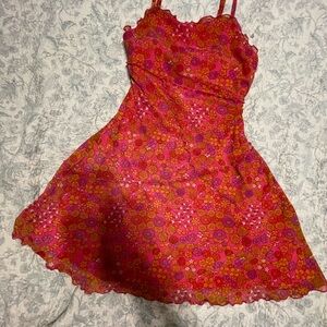 Wild Fable Pink and Orange Floral Dress